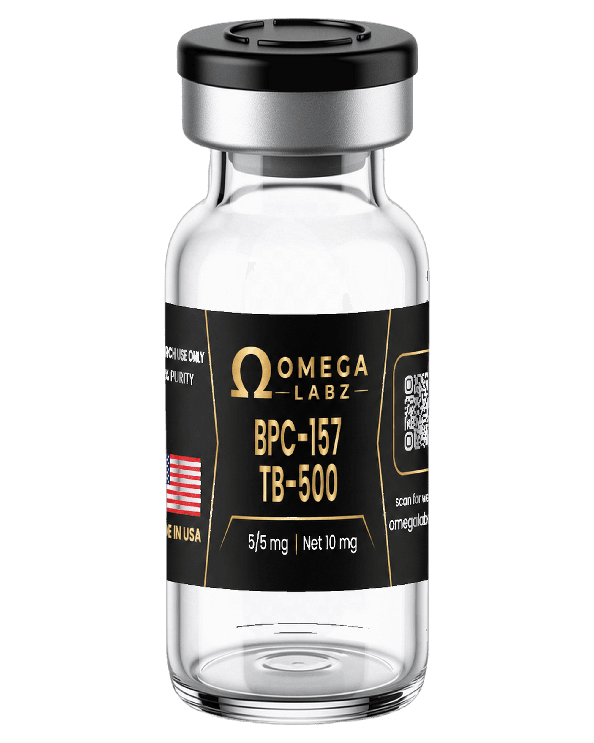 BPC-157 / TB-500 OmegaLabz research bottle
