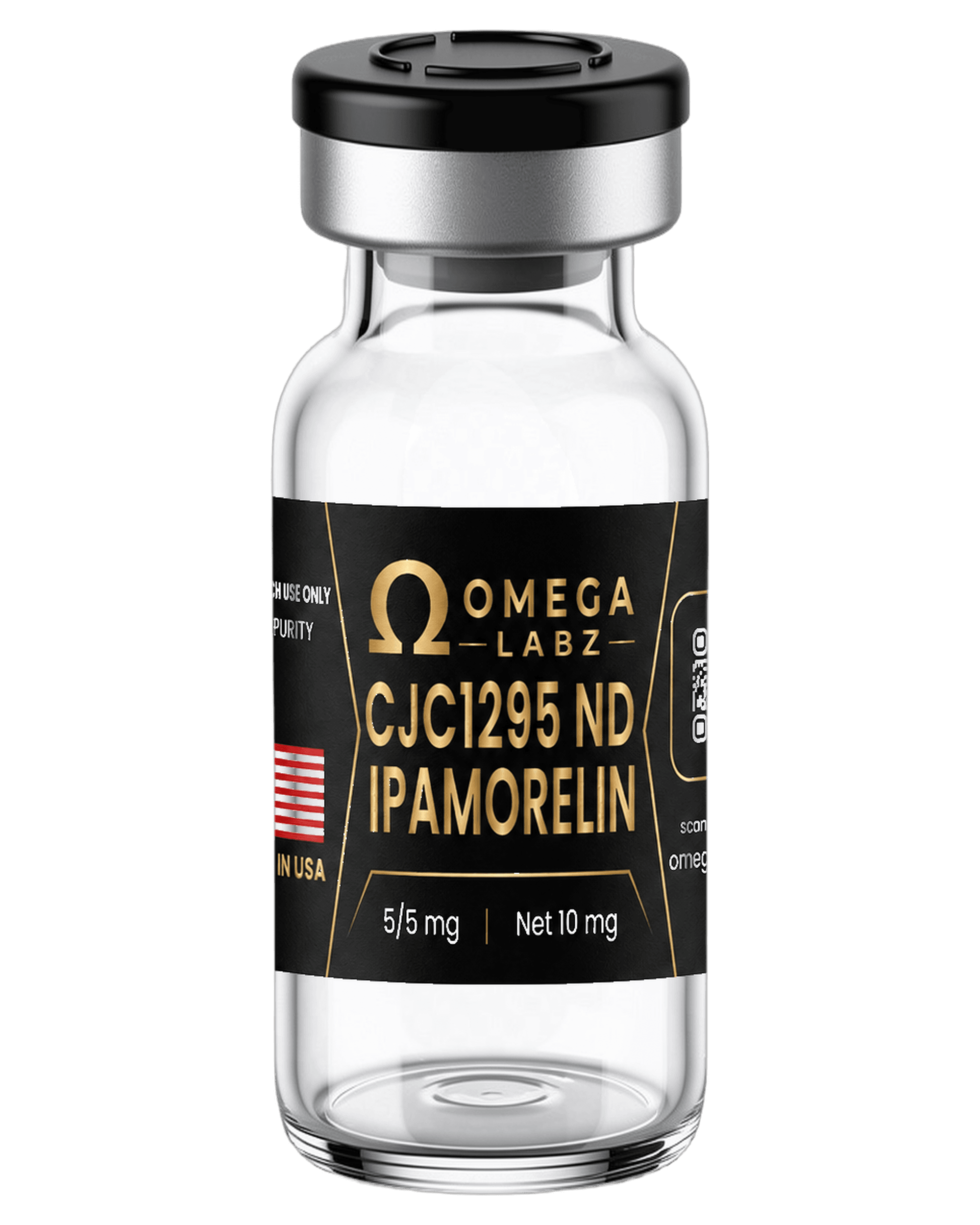 CJC-1295 (No DAC) / Ipamorelin OmegaLabz research bottle