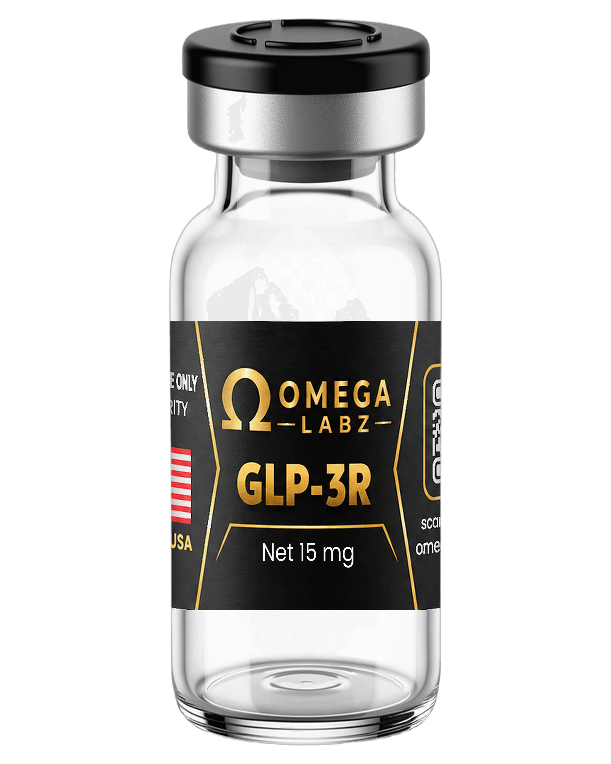 GLP-3R (15 mg) OmegaLabz research bottle